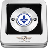 FIGURATI DESIGNS BLUE FLEUR - DE - LIS M8 TIMING COVER - DRIVEN Canada's Powersports FD05 - TC - 2H - SS