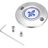 FIGURATI DESIGNS BLUE FLEUR - DE - LIS M8 TIMING COVER - DRIVEN Canada's Powersports FD05 - TC - 2H - SS