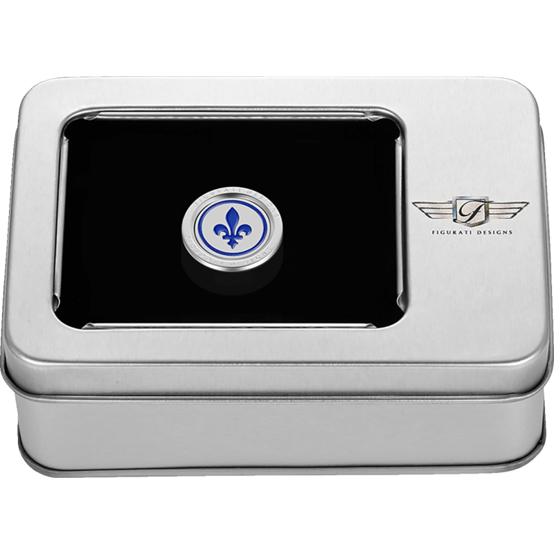 FIGURATI DESIGNS BLUE FLEUR - DE - LIS SHIFTER COVER - DRIVEN Canada's Powersports FD05 - HTSC - SS