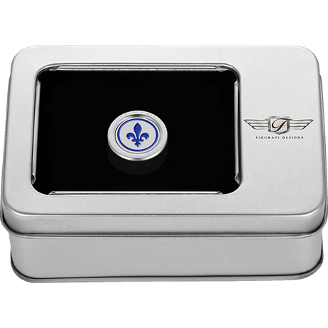 FIGURATI DESIGNS BLUE FLEUR - DE - LIS SHIFTER COVER - DRIVEN Canada's Powersports FD05 - HTSC - SS