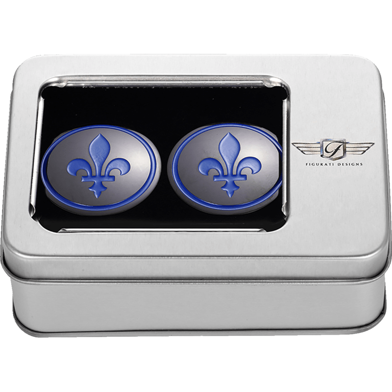 FIGURATI DESIGNS BLUE FLEUR - DE - LIS SWING ARM COVER - DRIVEN Canada's Powersports FD05 - BK