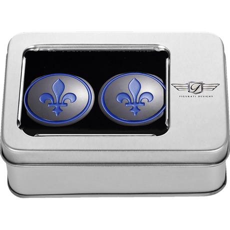 FIGURATI DESIGNS BLUE FLEUR - DE - LIS SWING ARM COVER - DRIVEN Canada's Powersports FD05 - BK