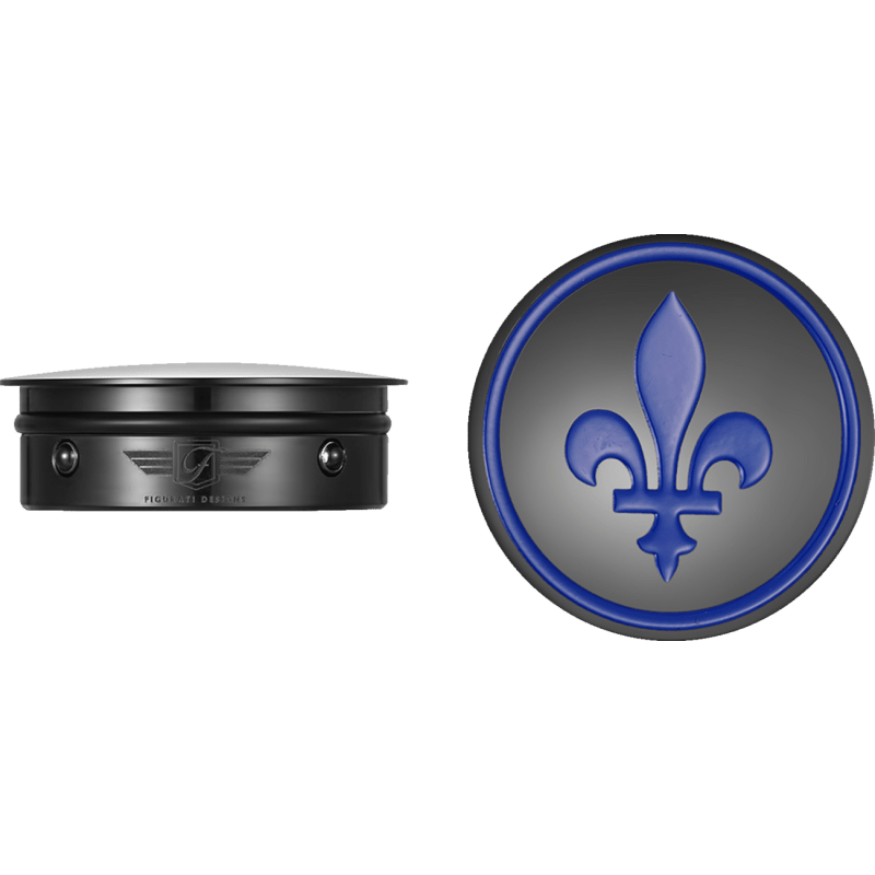 FIGURATI DESIGNS BLUE FLEUR - DE - LIS SWING ARM COVER - DRIVEN Canada's Powersports FD05 - BK