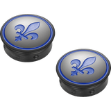 FIGURATI DESIGNS BLUE FLEUR - DE - LIS SWING ARM COVER - DRIVEN Canada's Powersports FD05 - BK