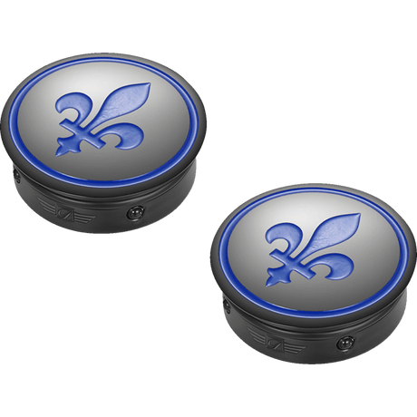 FIGURATI DESIGNS BLUE FLEUR - DE - LIS SWING ARM COVER - DRIVEN Canada's Powersports FD05 - BK