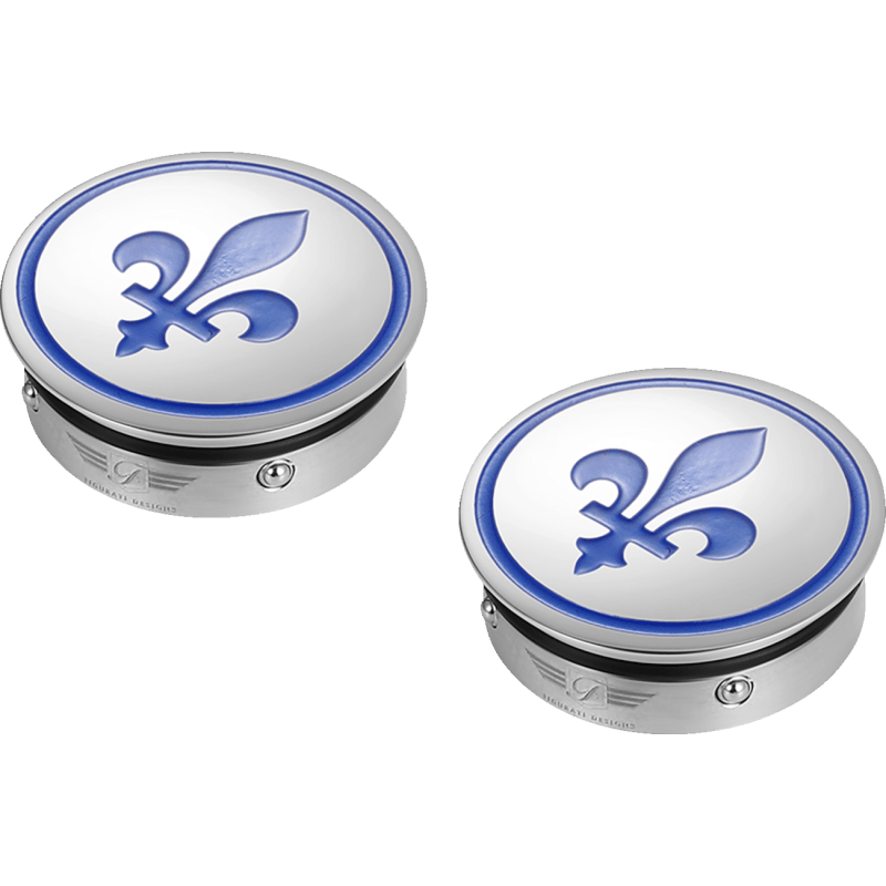 FIGURATI DESIGNS BLUE FLEUR - DE - LIS SWING ARM COVER - DRIVEN Canada's Powersports FD05 - SS