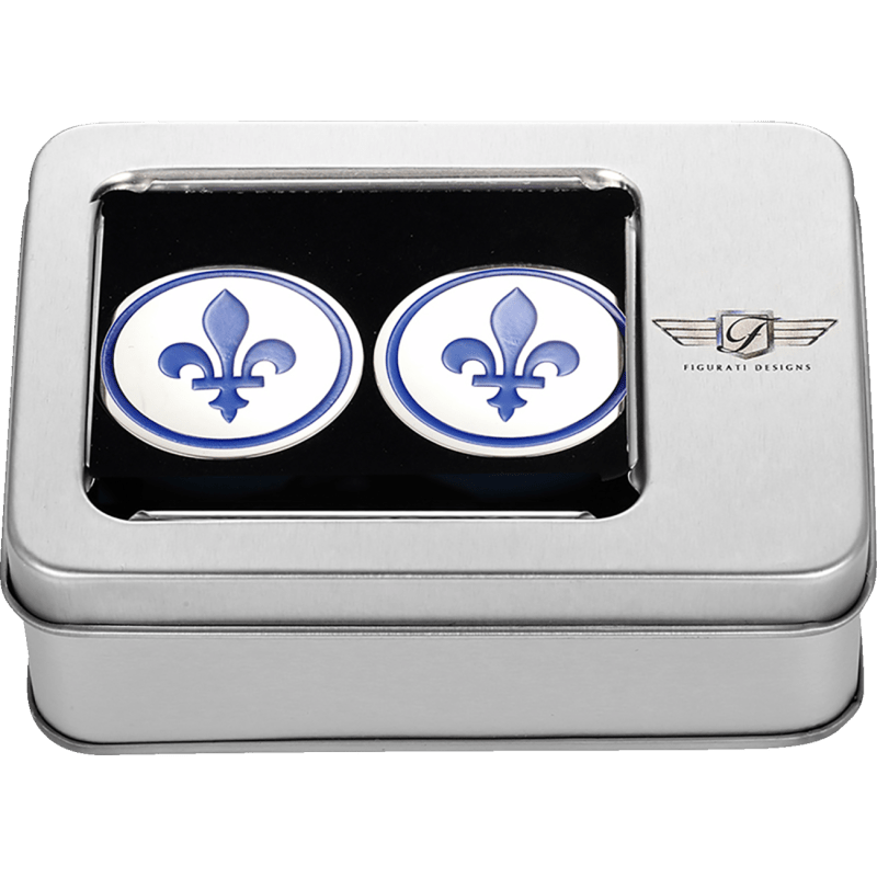 FIGURATI DESIGNS BLUE FLEUR - DE - LIS SWING ARM COVER - DRIVEN Canada's Powersports FD05 - SS