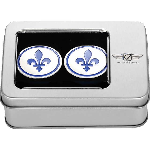 FIGURATI DESIGNS BLUE FLEUR - DE - LIS SWING ARM COVER - DRIVEN Canada's Powersports FD05 - SS