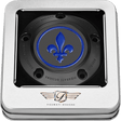FIGURATI DESIGNS BLUE FLEUR - DE - LIS TWIN CAM TIMING COVER - DRIVEN Canada's Powersports FD05 - TC - 5H - BK