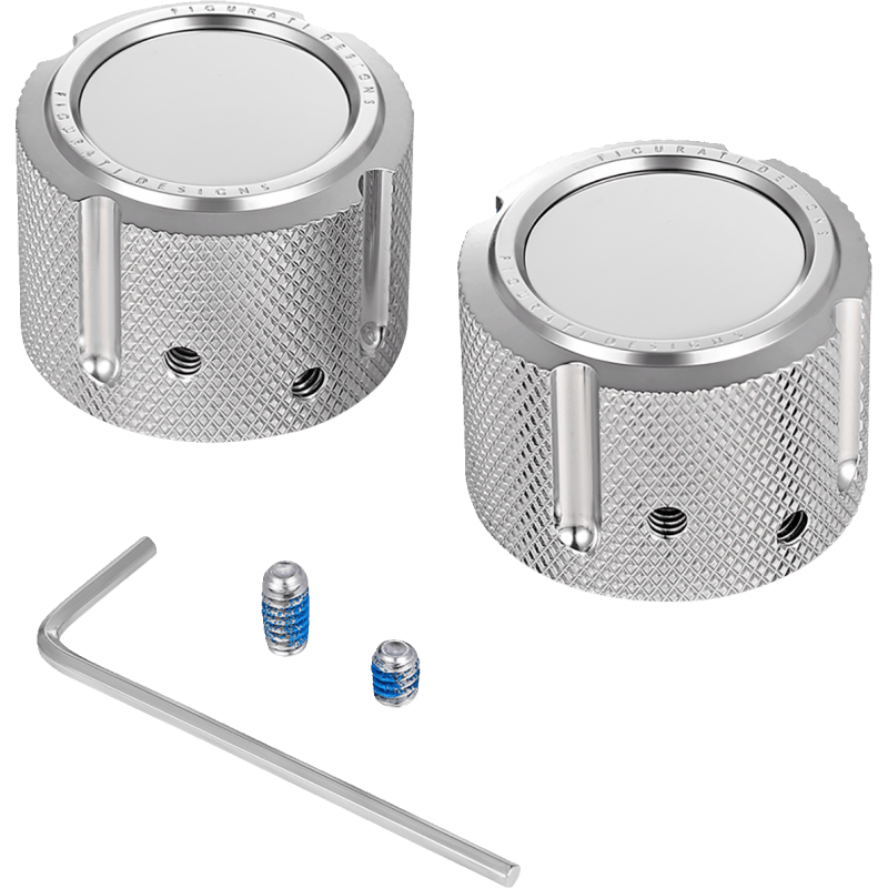 FIGURATI DESIGNS FRONT AXLE NUT COVERS PLAIN IN - DRIVEN Canada's Powersports FD60 - FAC - SS