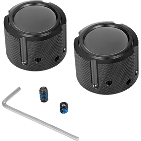 FIGURATI DESIGNS FRONT AXLE NUT COVERS PLAIN IN - DRIVEN Canada's Powersports FD65 - FAC - BLK