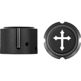 FIGURATI DESIGNS FRONT AXLE NUT COVERS WITH CROSS - DRIVEN Canada's Powersports FD41 - FAC - BLK