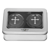 FIGURATI DESIGNS FRONT AXLE NUT COVERS WITH CROSS - DRIVEN Canada's Powersports FD41 - FAC - BLK