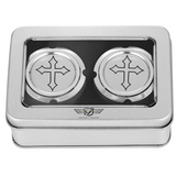 FIGURATI DESIGNS FRONT AXLE NUT COVERS WITH CROSS - DRIVEN Canada's Powersports FD41 - FAC - SS