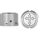 FIGURATI DESIGNS FRONT AXLE NUT COVERS WITH CROSS - DRIVEN Canada's Powersports FD41 - FAC - SS