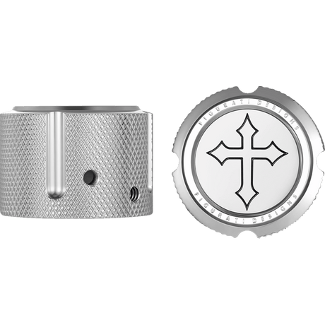 FIGURATI DESIGNS FRONT AXLE NUT COVERS WITH CROSS - DRIVEN Canada's Powersports FD41 - FAC - SS