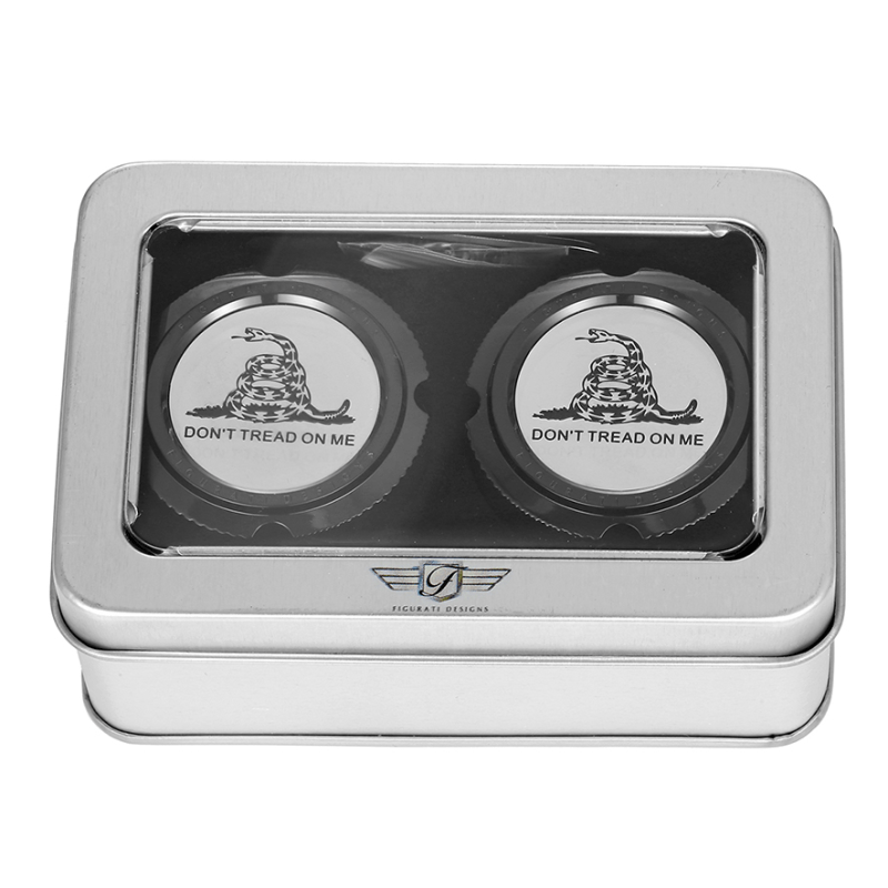 FIGURATI DESIGNS FRONT AXLE NUT COVERS WITH DON'T TREAD ON ME - DRIVEN Canada's Powersports FD40 - FAC - BLK