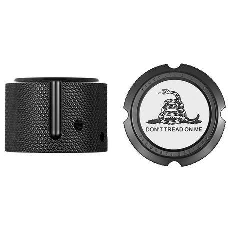 FIGURATI DESIGNS FRONT AXLE NUT COVERS WITH DON'T TREAD ON ME - DRIVEN Canada's Powersports FD40 - FAC - BLK