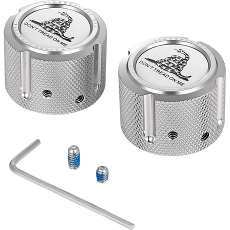 FIGURATI DESIGNS FRONT AXLE NUT COVERS WITH DON'T TREAD ON ME - DRIVEN Canada's Powersports FD40 - FAC - SS