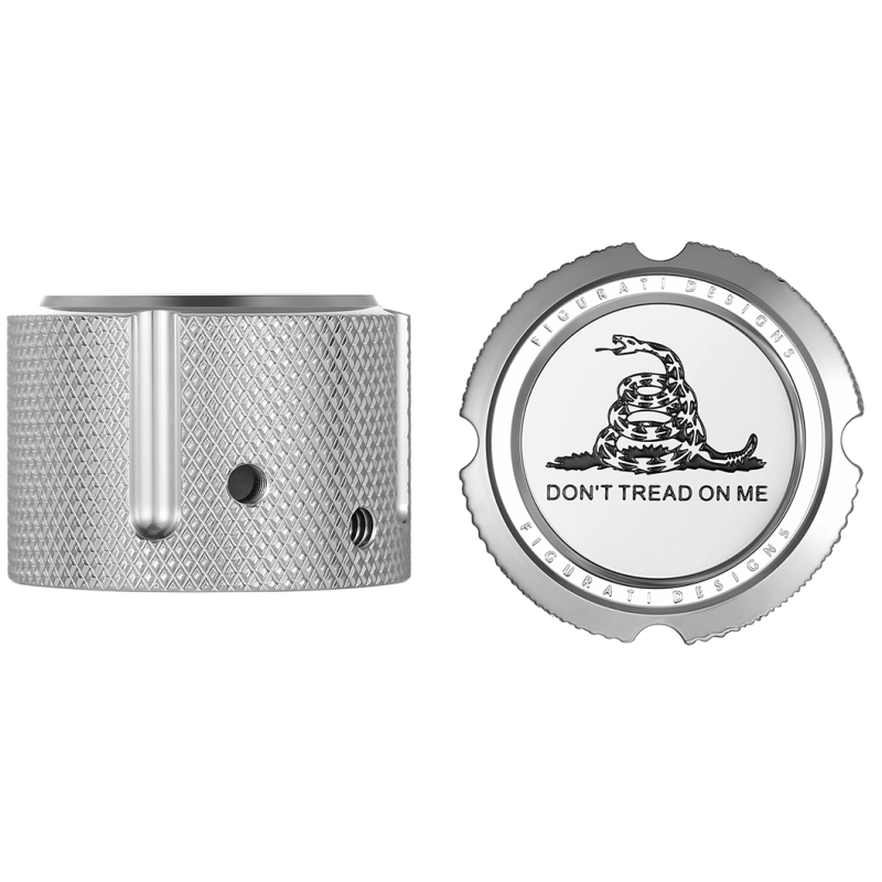 FIGURATI DESIGNS FRONT AXLE NUT COVERS WITH DON'T TREAD ON ME - DRIVEN Canada's Powersports FD40 - FAC - SS