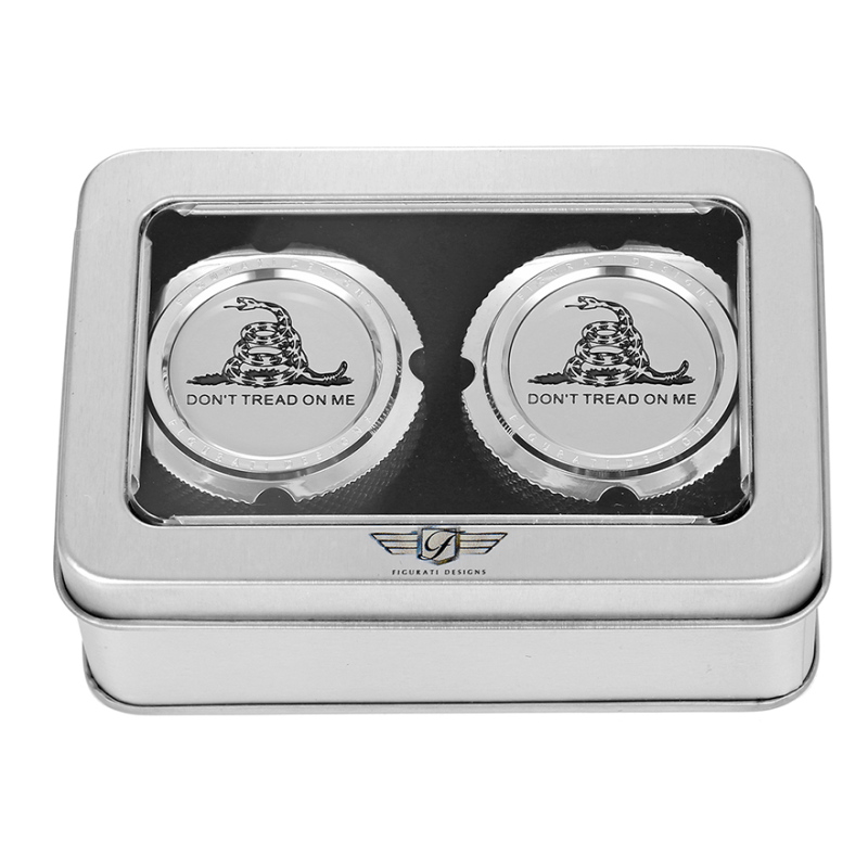 FIGURATI DESIGNS FRONT AXLE NUT COVERS WITH DON'T TREAD ON ME - DRIVEN Canada's Powersports FD40 - FAC - SS