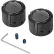 FIGURATI DESIGNS FRONT AXLE NUT COVERS WITH LOGO - DRIVEN Canada's Powersports FD01 - FAC - BLK