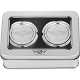 FIGURATI DESIGNS FRONT AXLE NUT COVERS WITH LOGO - DRIVEN Canada's Powersports FD01 - FAC - SS