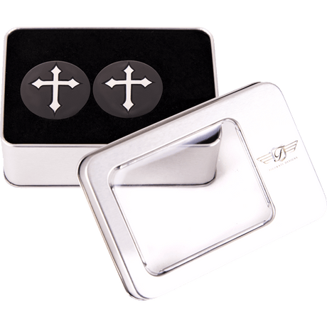 FIGURATI DESIGNS HARLEY - DAVIDSON CUSTOM SWING ARM COVERS CROSS - DRIVEN Canada's Powersports FD41 - CROSS - BLK