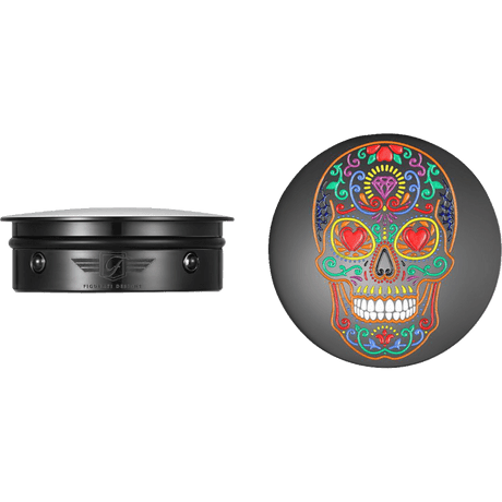 FIGURATI DESIGNS HARLEY - DAVIDSON SUGAR SKULL CUSTOM SWING ARM COVERS - DRIVEN Canada's Powersports FD30 - SAC - BLK