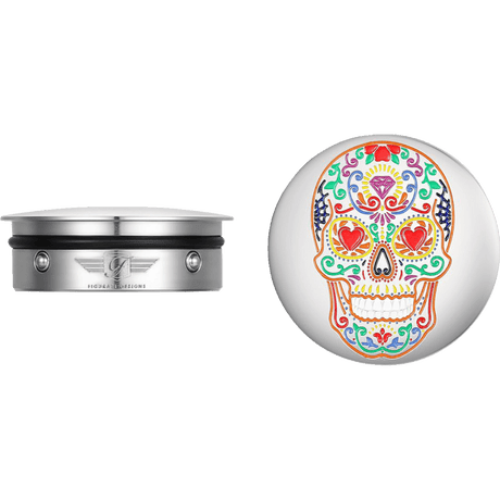 FIGURATI DESIGNS HARLEY - DAVIDSON SUGAR SKULL CUSTOM SWING ARM COVERS - DRIVEN Canada's Powersports FD30 - SAC - SS