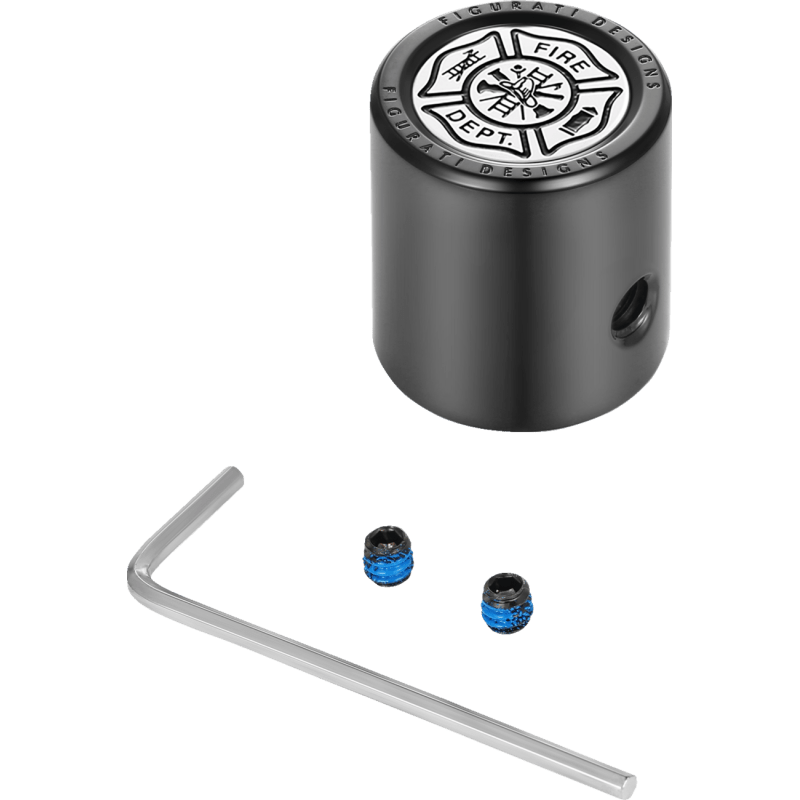 FIGURATI DESIGNS HEEL - TOE SHIFTER COVER WITH MALTESE CROSS - FIRE - DRIVEN Canada's Powersports FD74 - HTSC - BLK