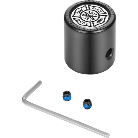 FIGURATI DESIGNS HEEL - TOE SHIFTER COVER WITH MALTESE CROSS - FIRE - DRIVEN Canada's Powersports FD74 - HTSC - BLK