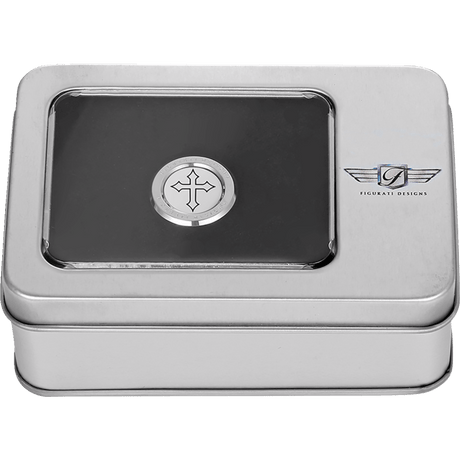 FIGURATI DESIGNS HEEL - TOE SHIFTER COVER WITH MALTESE CROSS - DRIVEN Canada's Powersports FD41 - HTSC - SS