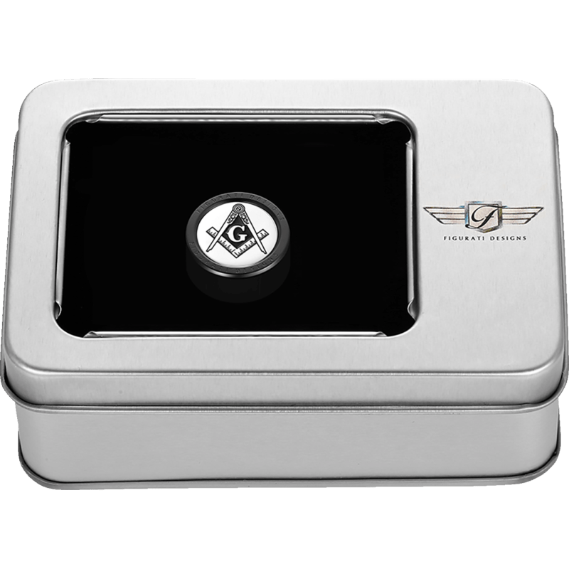 FIGURATI DESIGNS HEEL - TOE SHIFTER COVER WITH MASONIC EMBLEM - DRIVEN Canada's Powersports FD42 - HTSC - BLK
