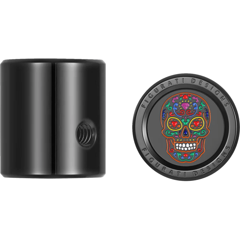 FIGURATI DESIGNS HEEL - TOE SHIFTER COVER WITH SUGAR SKULL - DRIVEN Canada's Powersports FD30 - HTSC - BLK