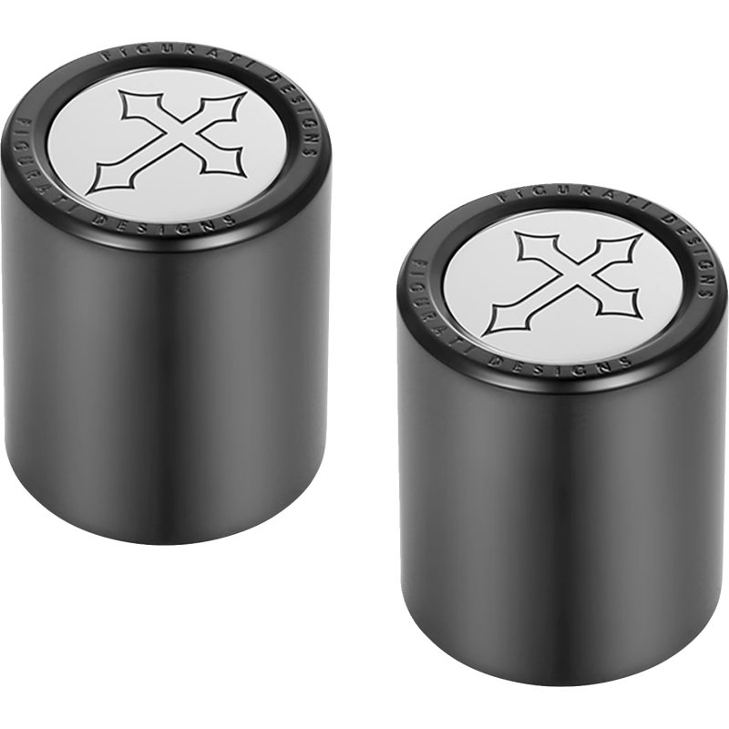 FIGURATI DESIGNS ND MAG DOCKING COVERS WITH CROSS - 25.2X32MM - DRIVEN Canada's Powersports FD41 - DC - 25.2/32 - BLK
