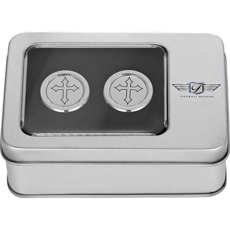 FIGURATI DESIGNS ND MAG DOCKING COVERS WITH CROSS - 25.2X32MM - DRIVEN Canada's Powersports FD41 - DC - 25.2/32 - SS