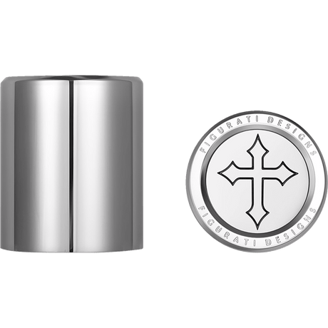FIGURATI DESIGNS ND MAG DOCKING COVERS WITH CROSS - 25.2X32MM - DRIVEN Canada's Powersports FD41 - DC - 25.2/32 - SS