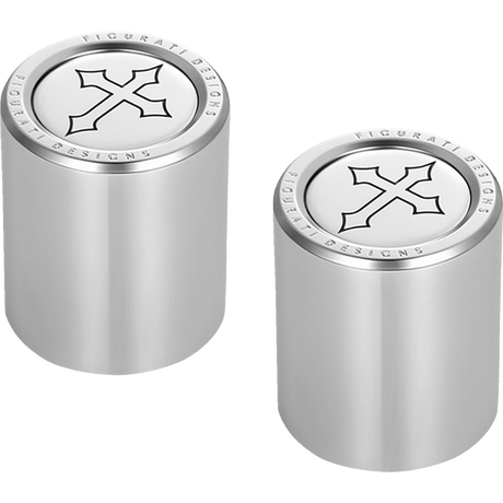 FIGURATI DESIGNS ND MAG DOCKING COVERS WITH CROSS - 25.2X32MM - DRIVEN Canada's Powersports FD41 - DC - 25.2/32 - SS