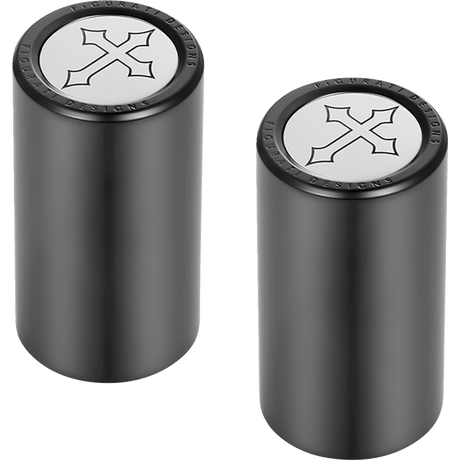 FIGURATI DESIGNS ND MAG DOCKING COVERS WITH CROSS - 25.2X46.5MM - DRIVEN Canada's Powersports FD41 - DC - 25.2/46.5 - BLK
