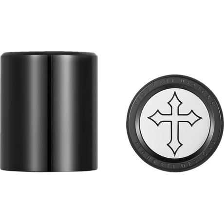 FIGURATI DESIGNS ND MAG DOCKING COVERS WITH CROSS - 27.2X32MM - DRIVEN Canada's Powersports FD41 - DC - 27.2/32 - BLK