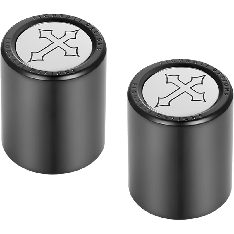 FIGURATI DESIGNS ND MAG DOCKING COVERS WITH CROSS - 27.2X32MM - DRIVEN Canada's Powersports FD41 - DC - 27.2/32 - BLK