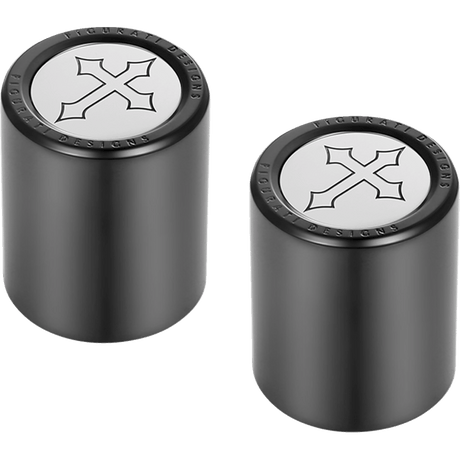 FIGURATI DESIGNS ND MAG DOCKING COVERS WITH CROSS - 27.2X32MM - DRIVEN Canada's Powersports FD41 - DC - 27.2/32 - BLK