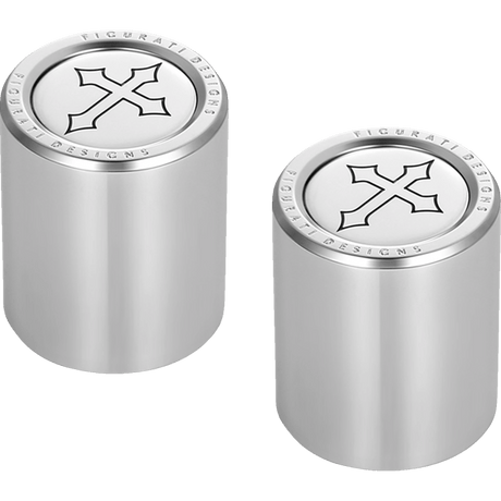 FIGURATI DESIGNS ND MAG DOCKING COVERS WITH CROSS - 27.2X32MM - DRIVEN Canada's Powersports FD41 - DC - 27.2/32 - SS
