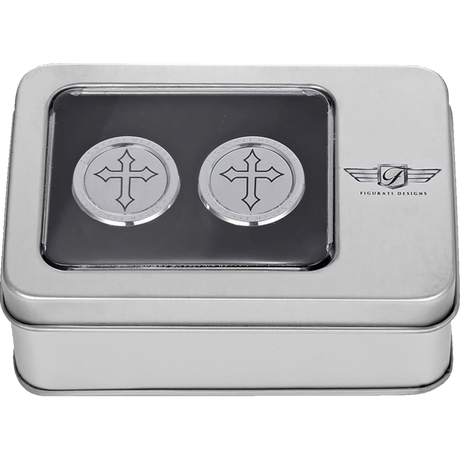 FIGURATI DESIGNS ND MAG DOCKING COVERS WITH CROSS - 27.2X32MM - DRIVEN Canada's Powersports FD41 - DC - 27.2/32 - SS