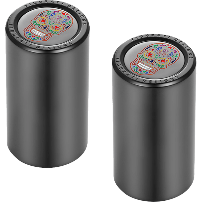 FIGURATI DESIGNS ND MAG DOCKING COVERS WITH SUGAR SKULL - 25.2X46.5MM - DRIVEN Canada's Powersports FD30 - DC - 25 - 45 - BLK