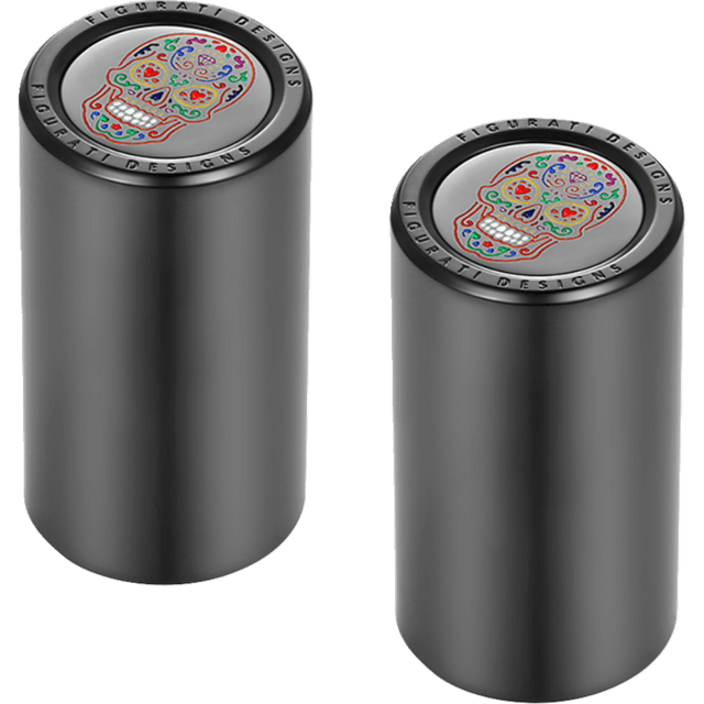 FIGURATI DESIGNS ND MAG DOCKING COVERS WITH SUGAR SKULL - 25.2X46.5MM - DRIVEN Canada's Powersports FD30 - DC - 25 - 45 - BLK
