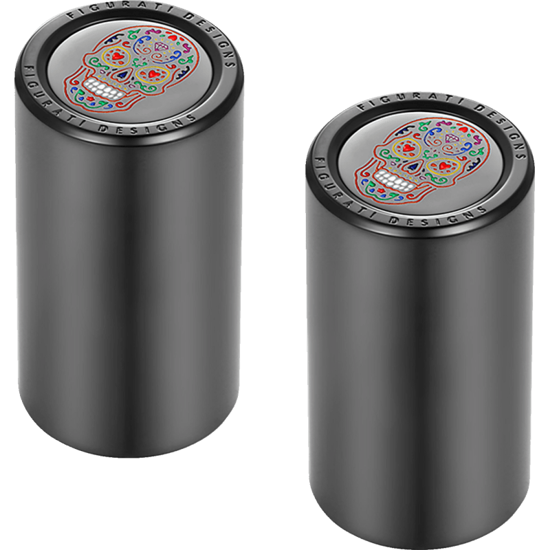 FIGURATI DESIGNS ND MAG DOCKING COVERS WITH SUGAR SKULL - 25.2X46.5MM - DRIVEN Canada's Powersports FD30 - DC - 25.2/46.5 - BLK