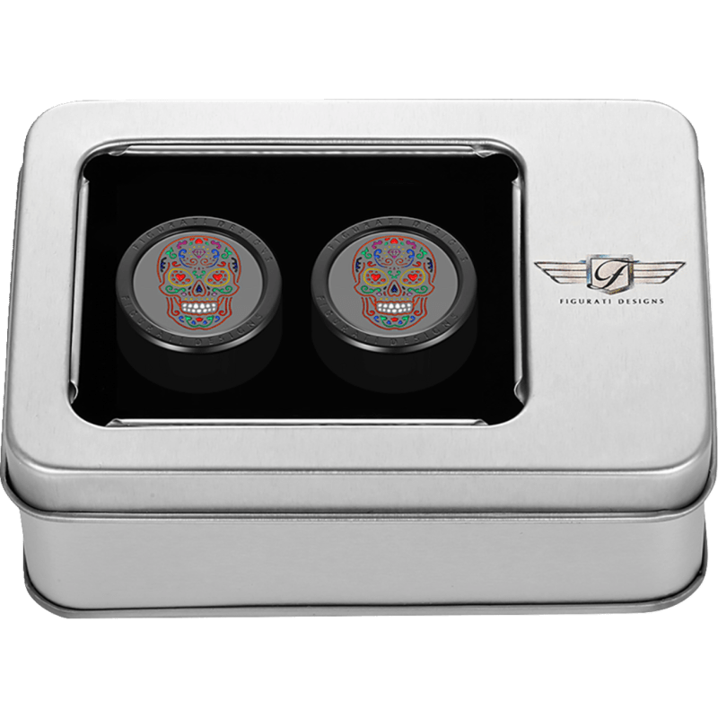 FIGURATI DESIGNS ND MAG DOCKING COVERS WITH SUGAR SKULL - 27.2X32MM - DRIVEN Canada's Powersports FD30 - DC - 27 - 30 - BLK