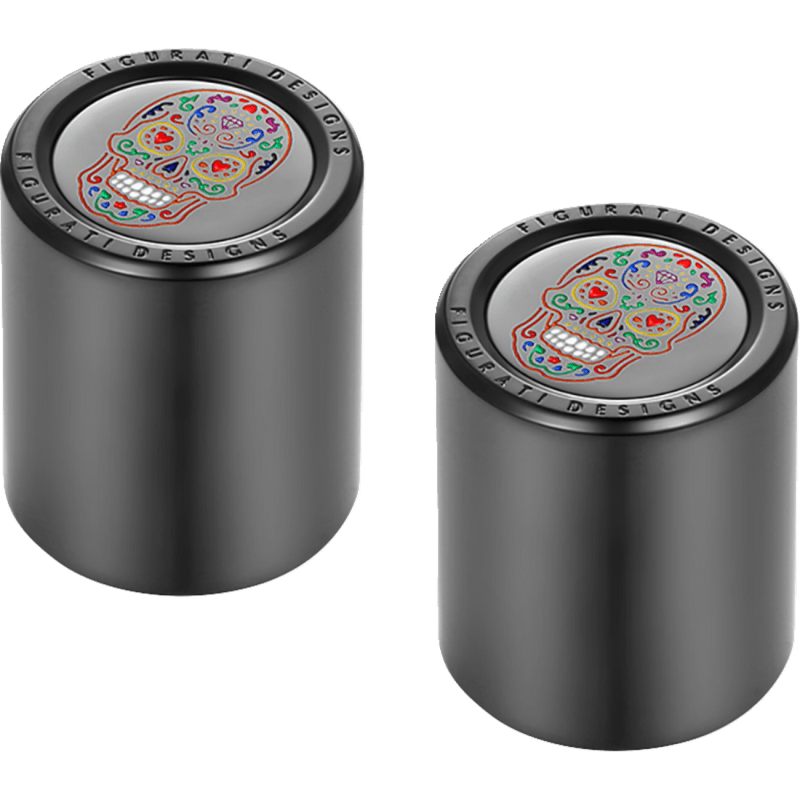 FIGURATI DESIGNS ND MAG DOCKING COVERS WITH SUGAR SKULL - 27.2X32MM - DRIVEN Canada's Powersports FD30 - DC - 27 - 30 - BLK